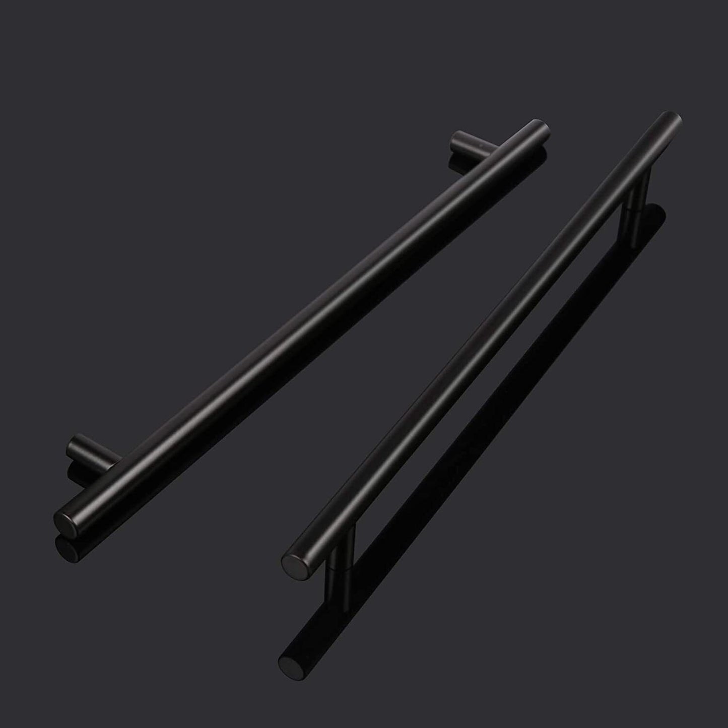 Kitchen Cupboard Cabinet T-Bar Door Handles Brushed Stainless Steel Black in UK