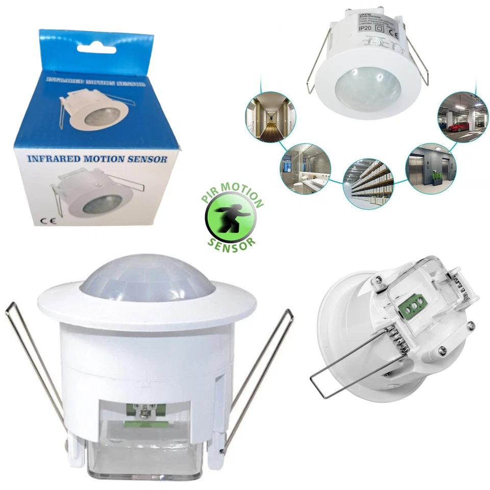 360 Degree Recessed PIR Ceiling Occupancy Motion Sensor Detector Light Switch