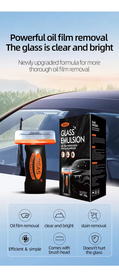 OGAS GLACO COMPOUND ROLL ON GLASS COMPOUND CLEANER OILY FILM REMOVER CAR WINDOW