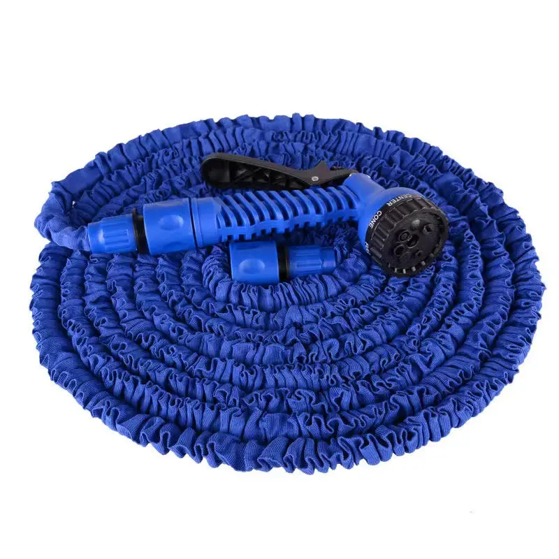 Heavy Duty Expandable Garden Hose Flexiable Pipe 7 Function Spray Gun Water Pipe