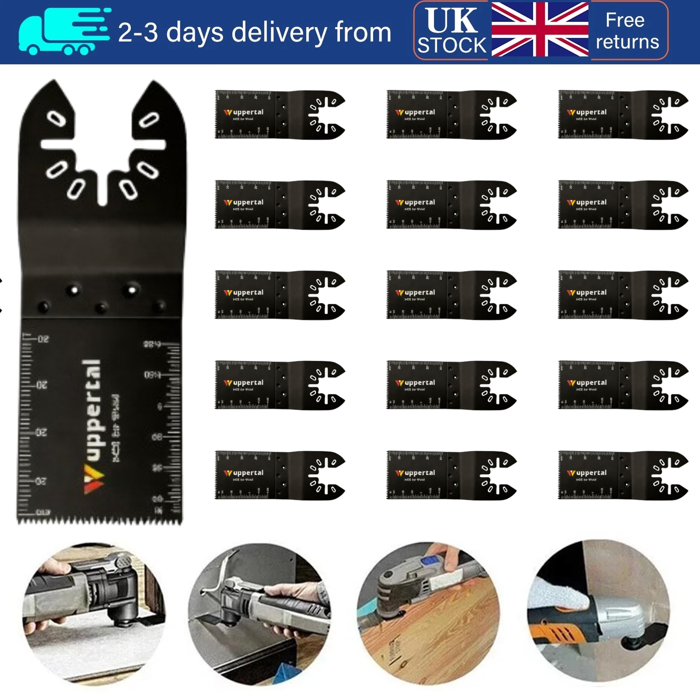 20-100PCS Oscillating Saw Blades Set Carbide  Multi Tool Blade Wood Metal Cutter