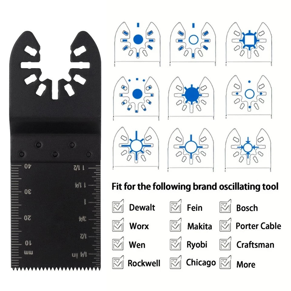 20-100PCS Oscillating Saw Blades Set Carbide  Multi Tool Blade Wood Metal Cutter