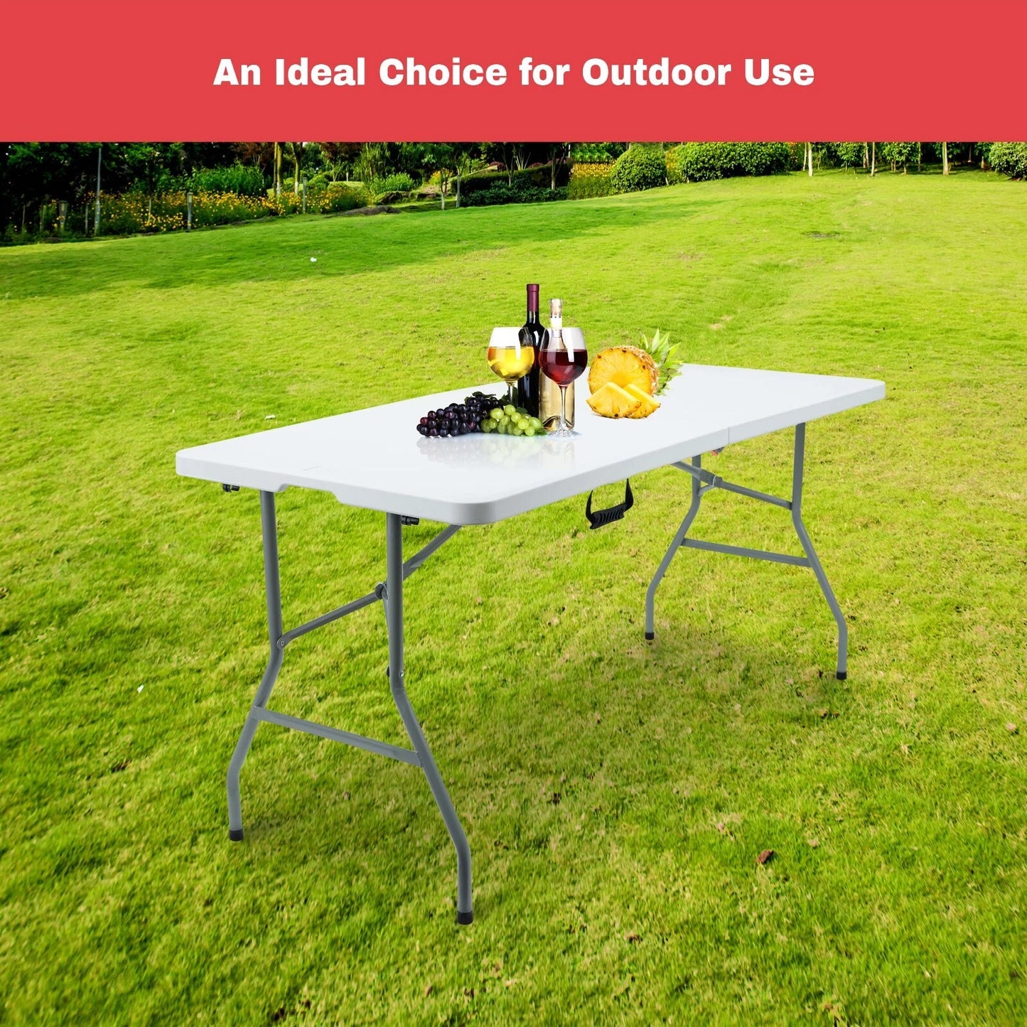 Catering Camping Heavy Duty Folding Trestle Table Picnic BBQ Party 4ft & 6ft