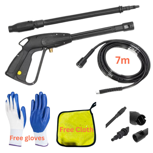 High Pressure Washer Spray Gun and 7M Washing Hose Kit For Car Jet Lance 160 bar