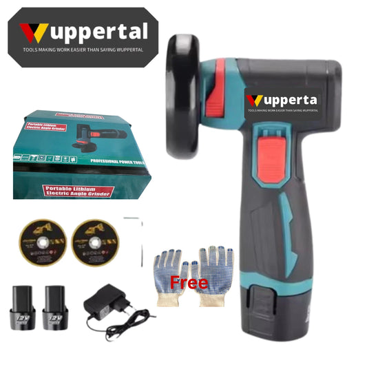 Mini cordless angle grinder polishing and cutting machine+2 battery charger 12V