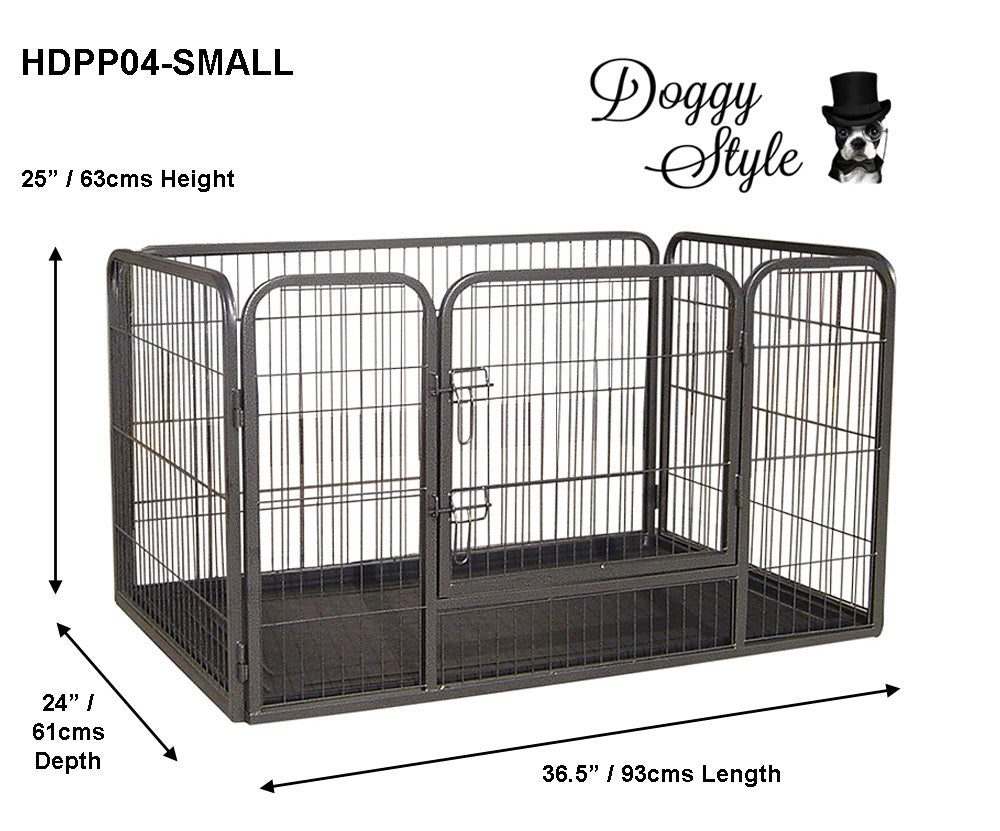 Heavy Duty Puppy Play Pen  WITH  FLOOR Whelping Box 4 x Sizes / Dog Enclosure /