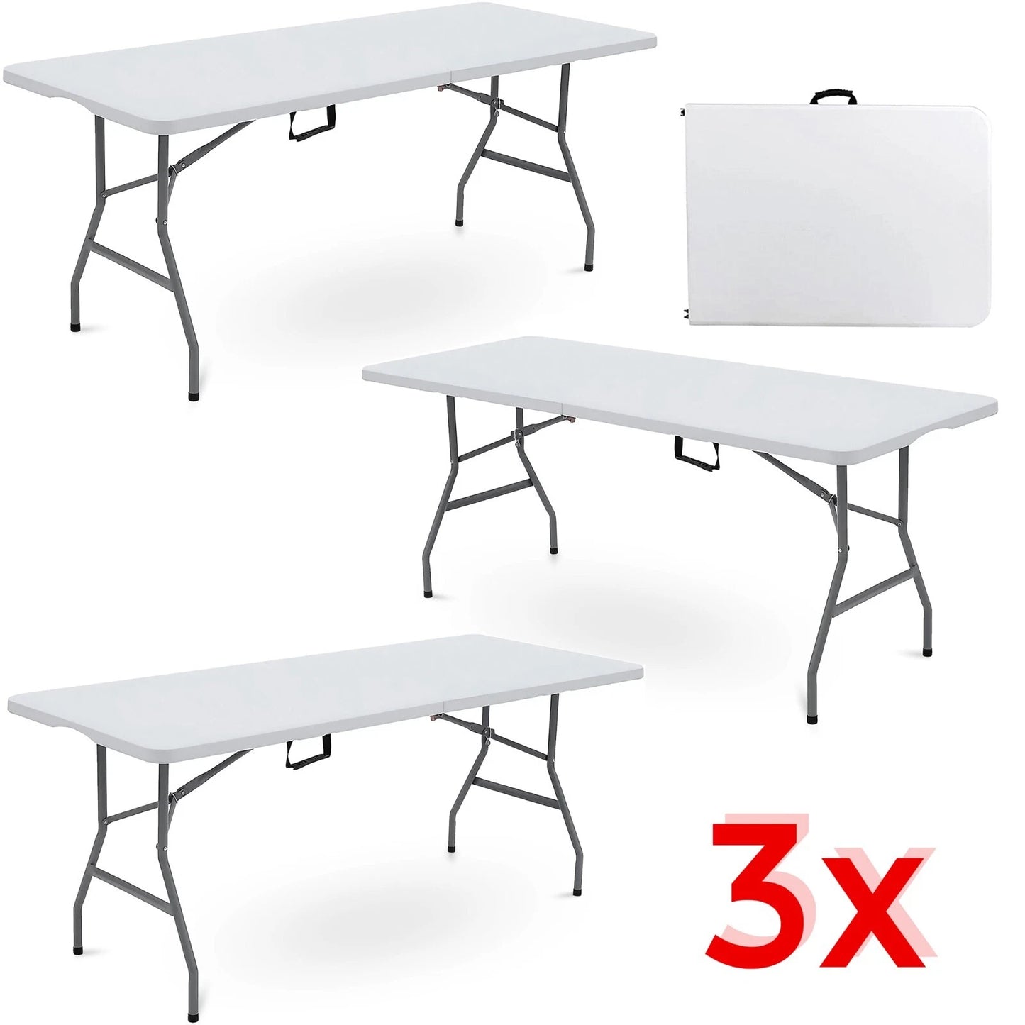 Catering Camping Heavy Duty Folding Trestle Table Picnic BBQ Party 4ft & 6ft