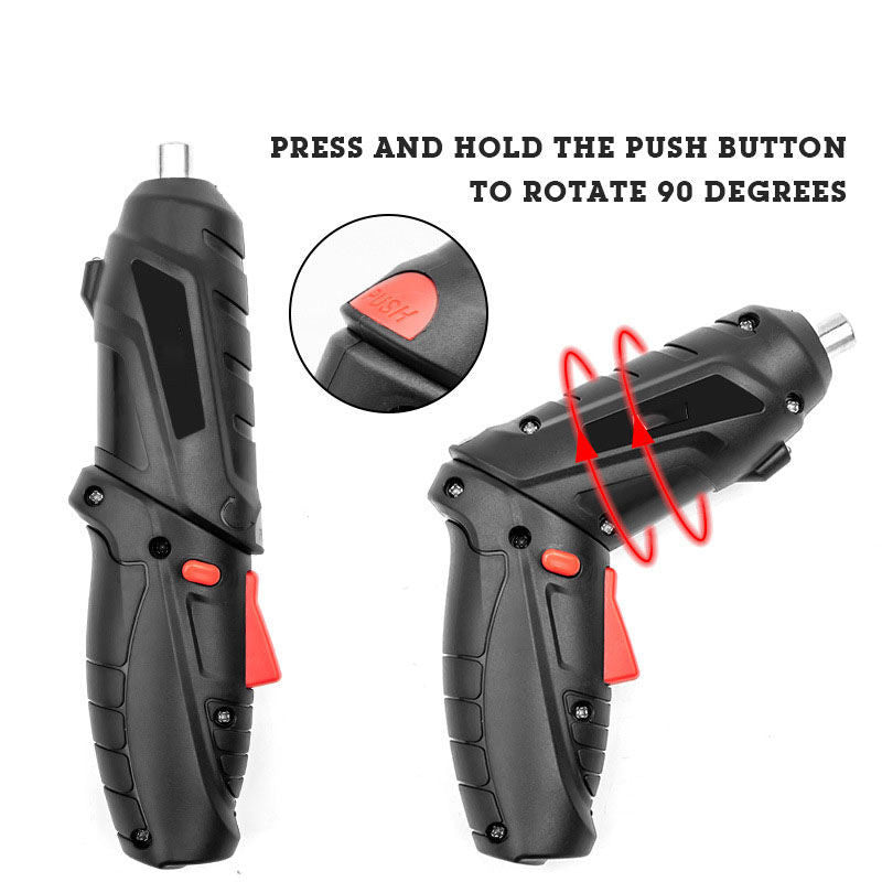 47PCS Electric Screwdriver Rechargeable Kit Cordless Drill Drill Driver Bits Set