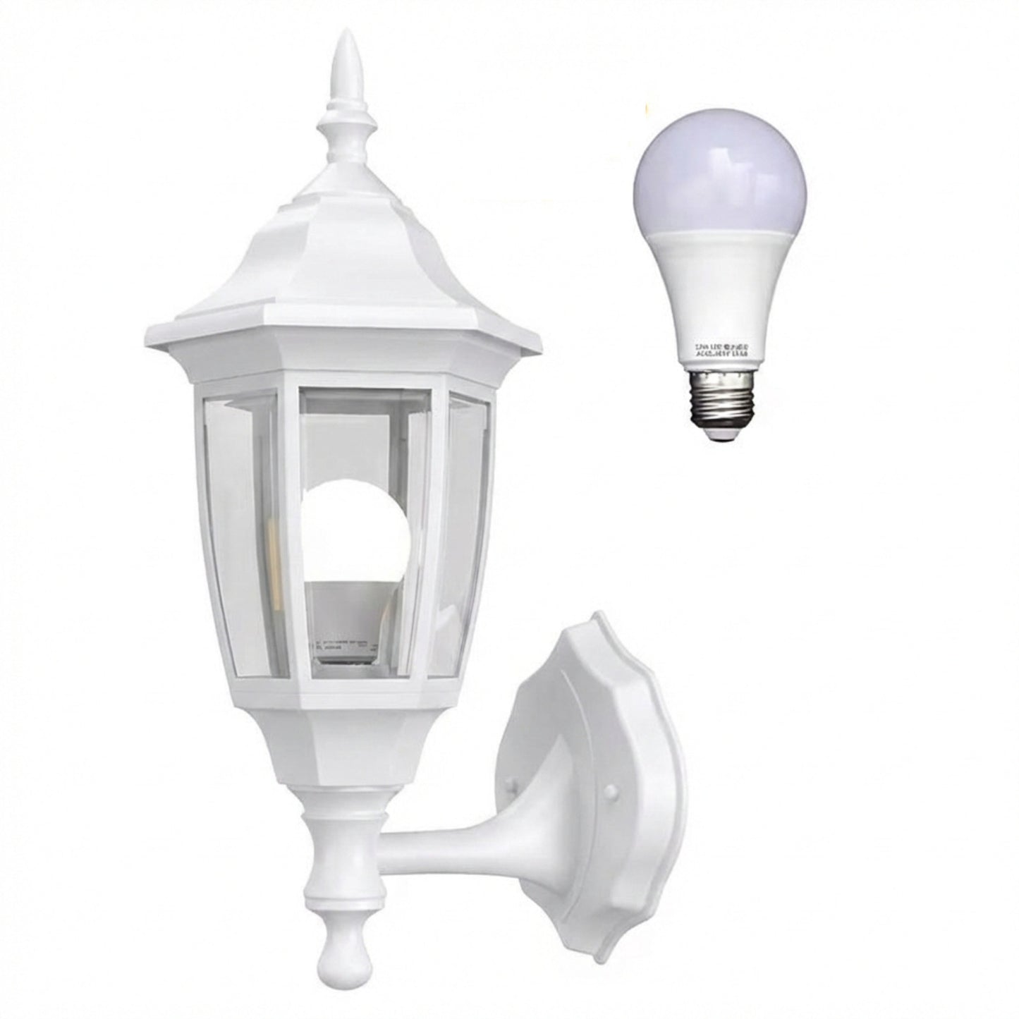 Wall-Mounted Outdoor Indoor Lantern Style Lamp Garden Home Lights with FREE BULB