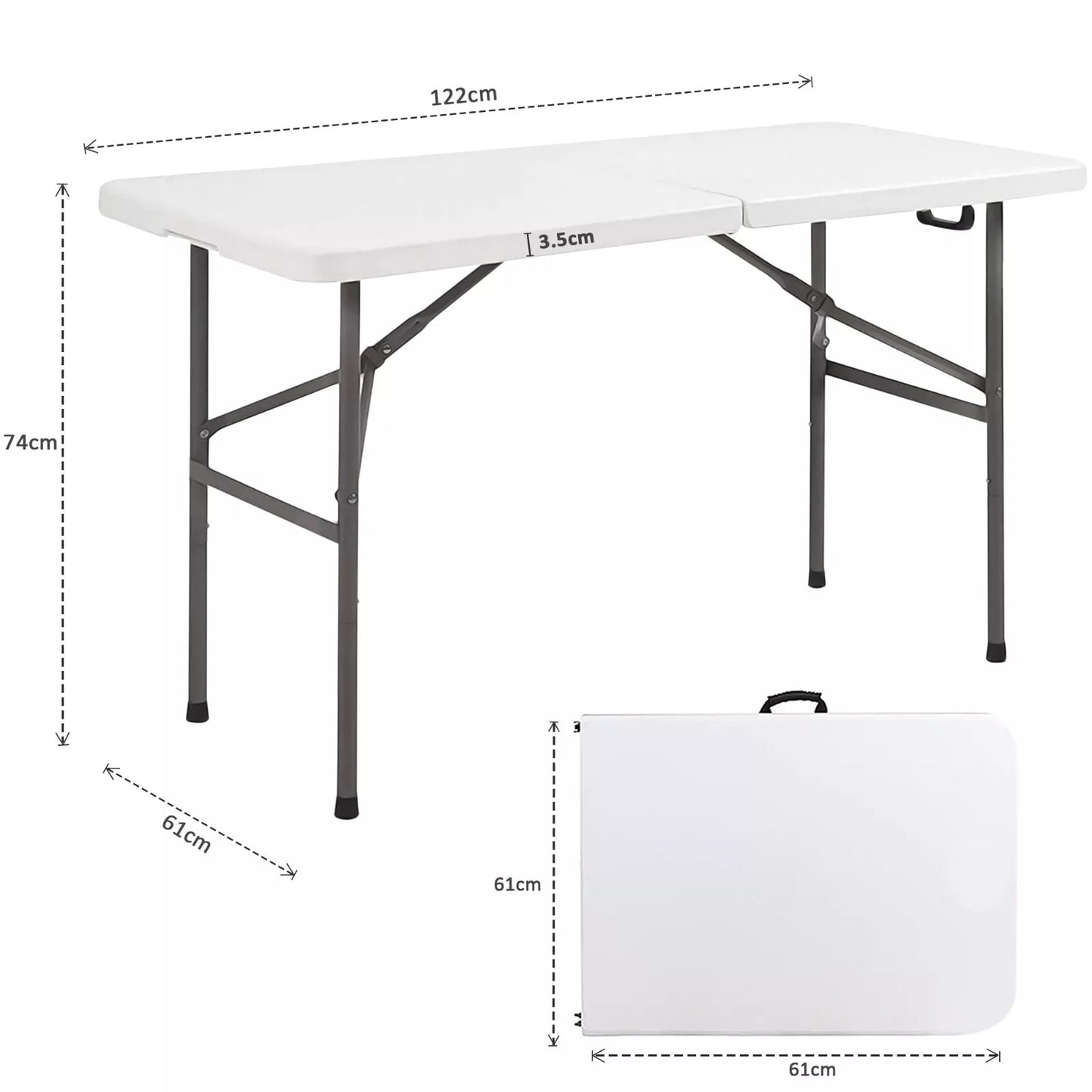 Catering Camping Heavy Duty Folding Trestle Table Picnic BBQ Party 4ft & 6ft