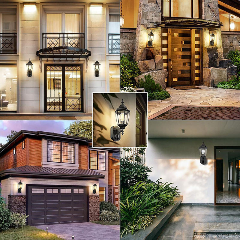 Wall-Mounted Outdoor Indoor Lantern Style Lamp Garden Home Lights with FREE BULB