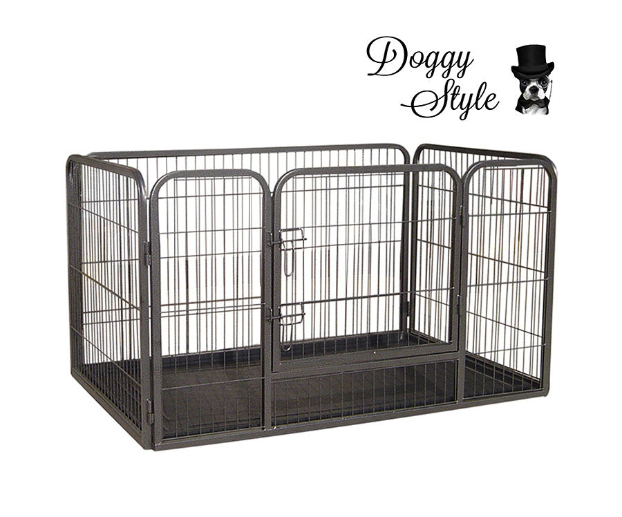 Heavy Duty Puppy Play Pen  WITH  FLOOR Whelping Box 4 x Sizes / Dog Enclosure /
