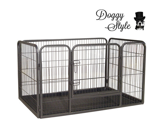 Heavy Duty Puppy Play Pen  WITH  FLOOR Whelping Box 4 x Sizes / Dog Enclosure /