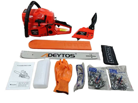 58cc Heavy Duty Petrol Chainsaw 20" Bar 50 cm Cut 2-Stroke Easy-starting 2.2KW