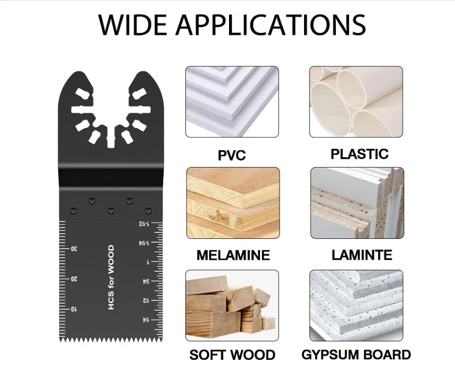 20-100PCS Oscillating Saw Blades Set Carbide  Multi Tool Blade Wood Metal Cutter
