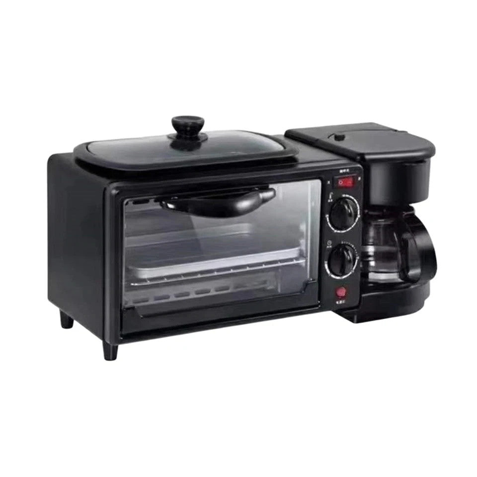 3 In 1 Breakfast Machine Bread Toaster Electric Mini Oven Coffee Maker Pizzaoven