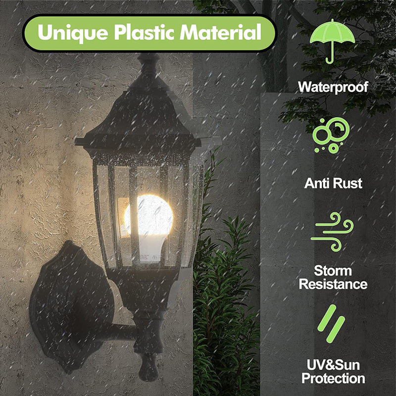 Wall-Mounted Outdoor Indoor Lantern Style Lamp Garden Home Lights with FREE BULB