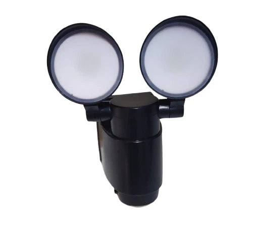 Battery LED PIR Motion Sensor Security Outdoor Twin Adjustable Wall Flood Light