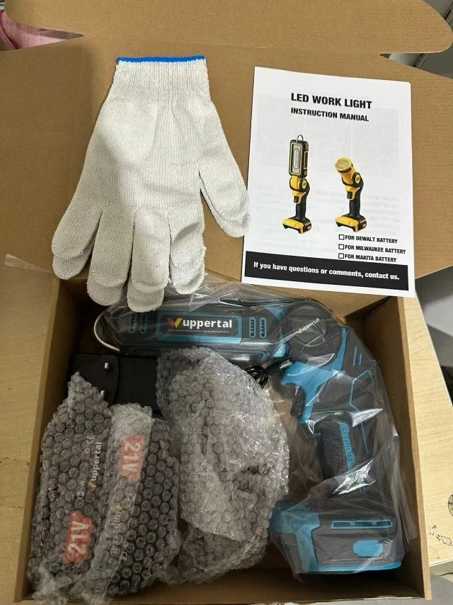 140° Rotating Handheld Torch Cordless LED Work Light for Dewalt 18V 20V Battery