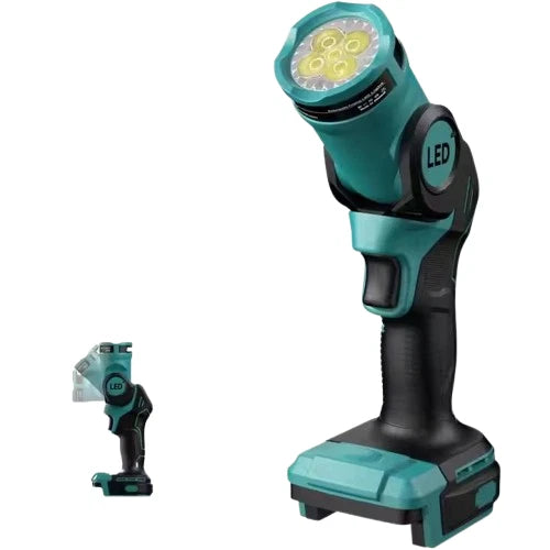140° Rotating Handheld Torch Cordless LED Work Light for Dewalt 18V 20V Battery