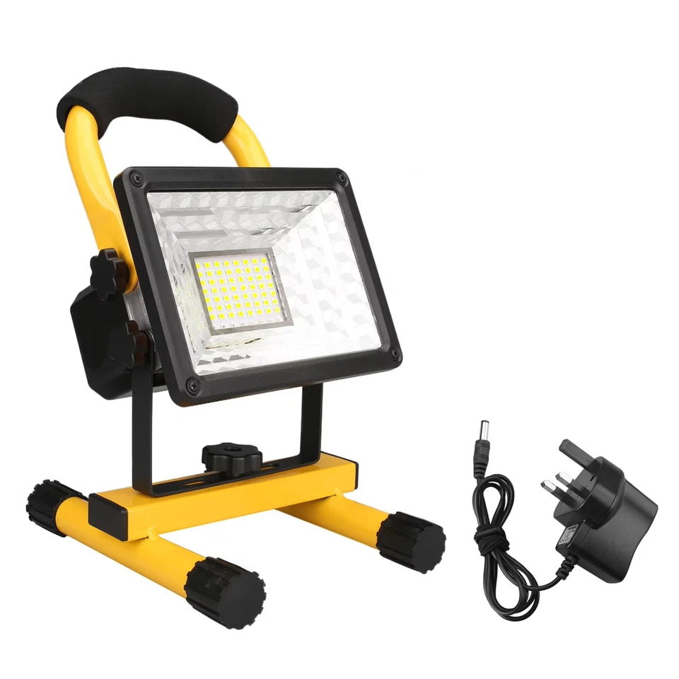 60W LED Rechargeable Cordless Work Site Flood Light Mobile Portable Camping Lamp
