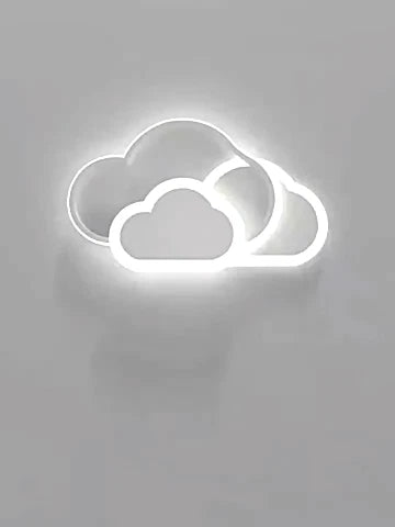 Dimmable LED Ceiling Light Modern Chandeliers Kid's Room Bedroom Cloud Lamp Tool