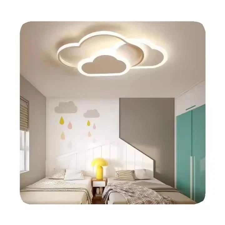 Dimmable LED Ceiling Light Modern Chandeliers Kid's Room Bedroom Cloud Lamp Tool