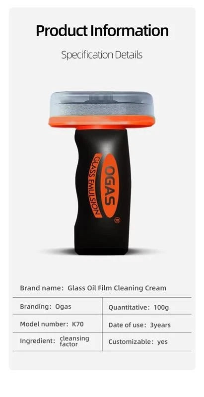OGAS GLACO COMPOUND ROLL ON GLASS COMPOUND CLEANER OILY FILM REMOVER CAR WINDOW