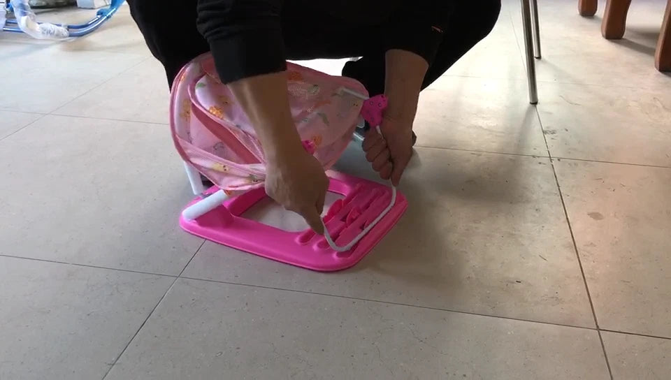 Baby Infant Bath Seat & Support Foldable Chair 3 Positions Bather Cradle Pink UK